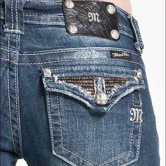 Miss Me Denim - 27 MISS ME cut n zip boot cut jeans